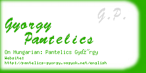 gyorgy pantelics business card
